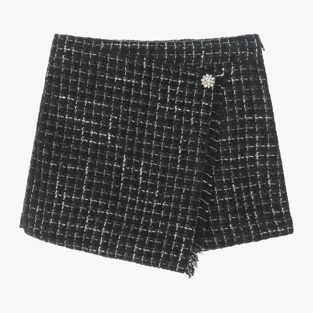 Lapin House - Girls Black & White Tweed Skort | Childrensalon