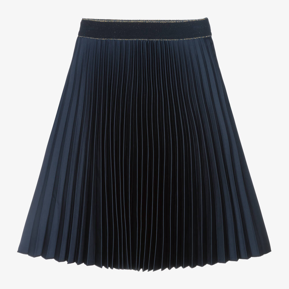 Lapin House - Girls Navy Blue Pleated Skirt | Childrensalon