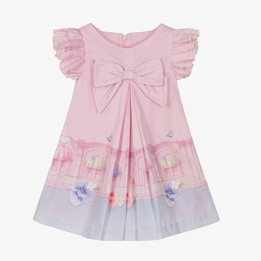 Lapin House Babies' Girls Pink Cotton Dress | ModeSens