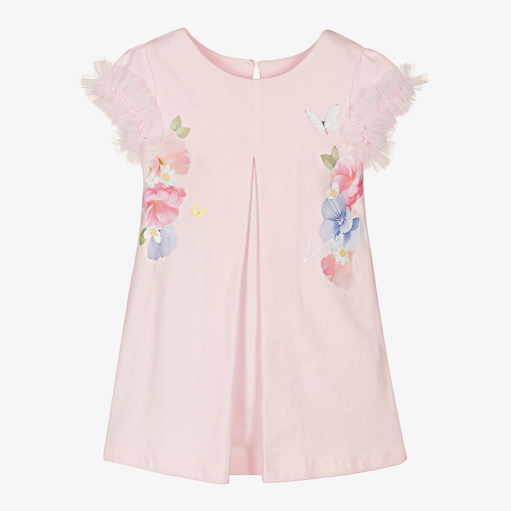 Lapin House Babies' Girls Piqué Floral Dress |