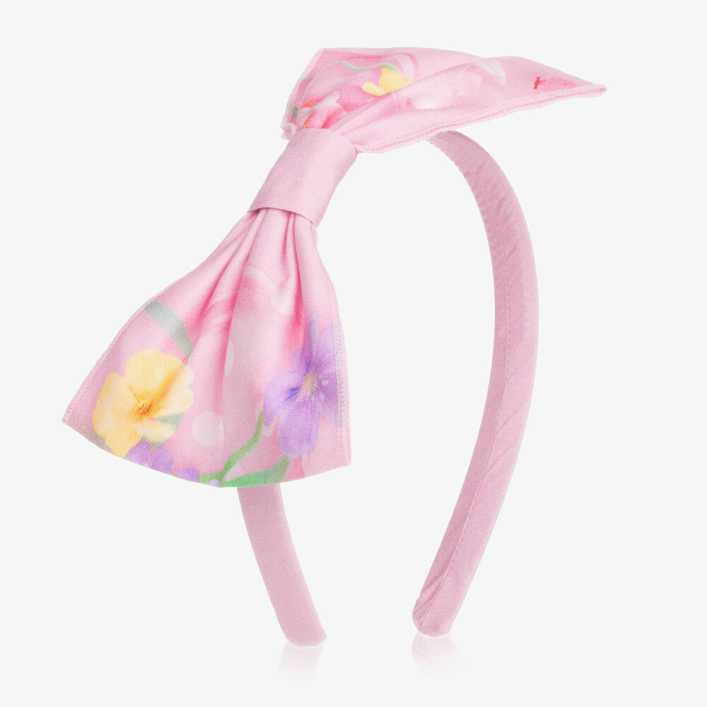 Lapin House - Розовый ободок с бантом с цветами для девочек | Childrensalon