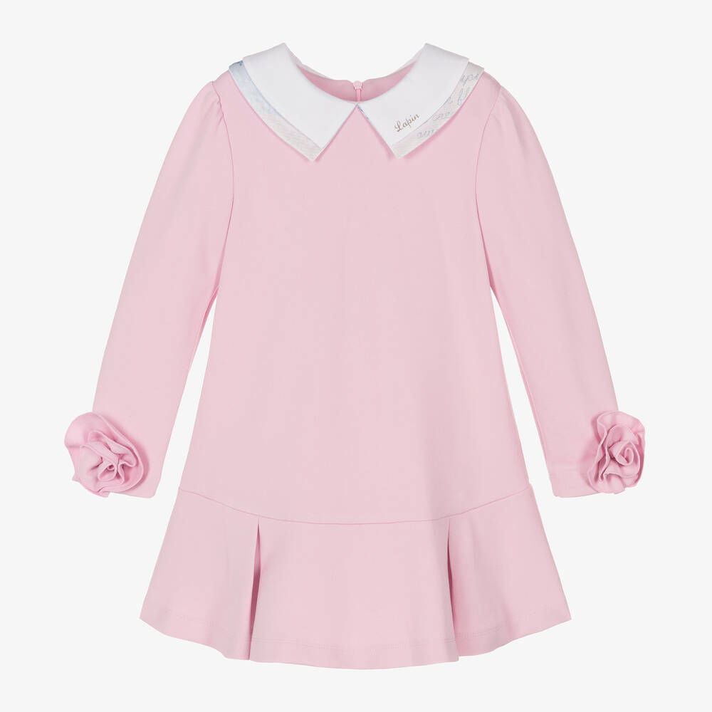 Lapin House - Girls Pink Viscose Jersey Dress | Childrensalon