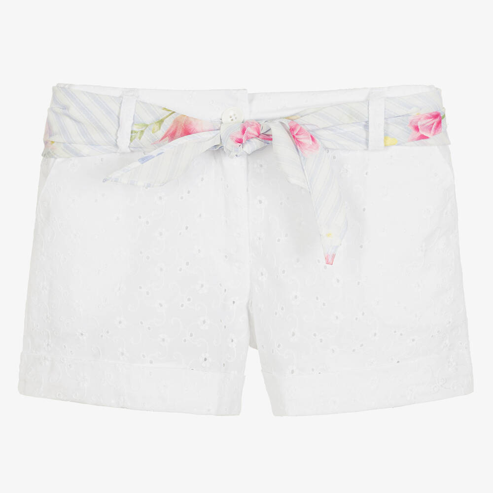 Lapin House Babies' Girls White Broderie Anglaise Shorts | ModeSens