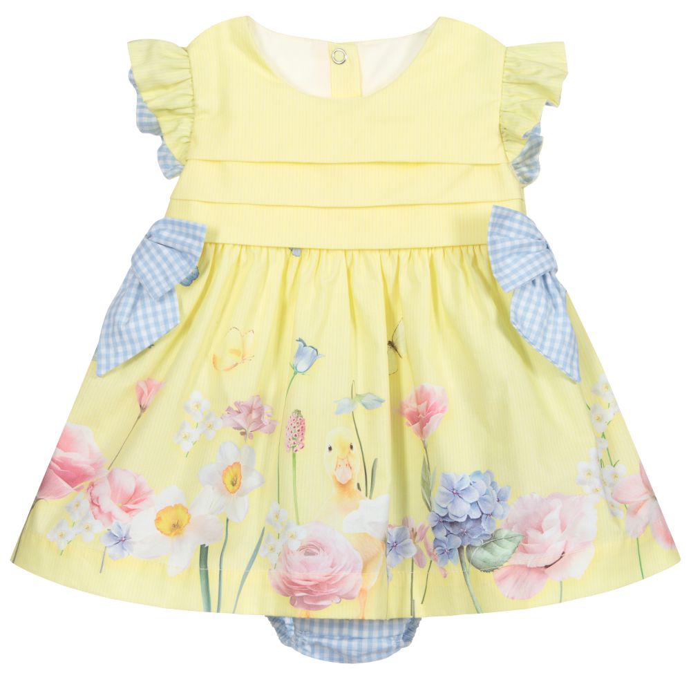 Lapin House - Yellow Cotton Baby Dress | Childrensalon