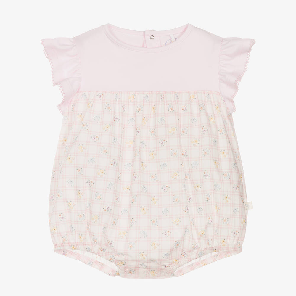 Laranjinha - Baby Girls Pink Cotton Shortie | Childrensalon