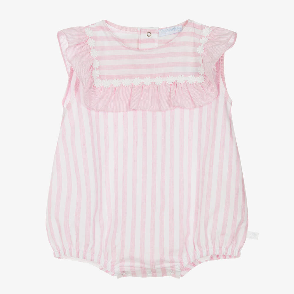 Laranjinha Baby Girls Pink Cotton Shortie