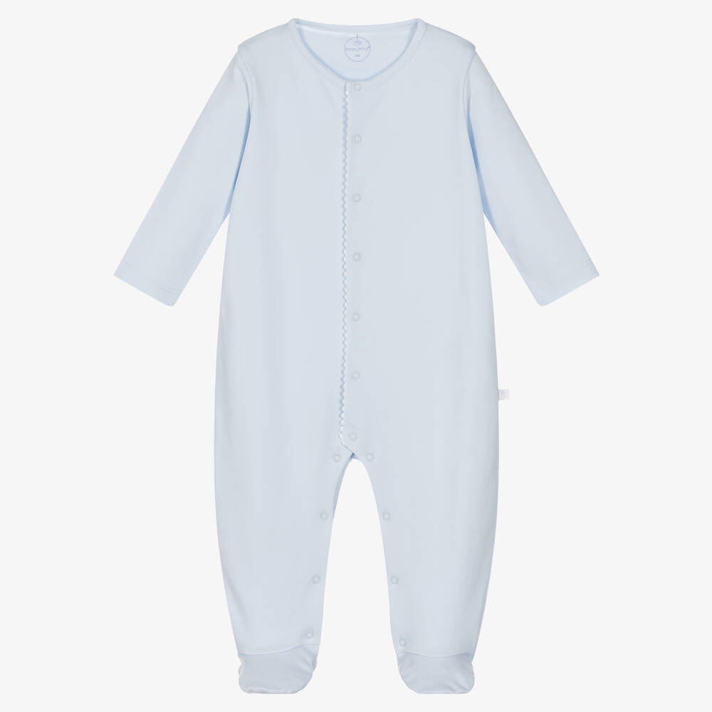 Laranjinha - Blue Cotton Babygrow | Childrensalon