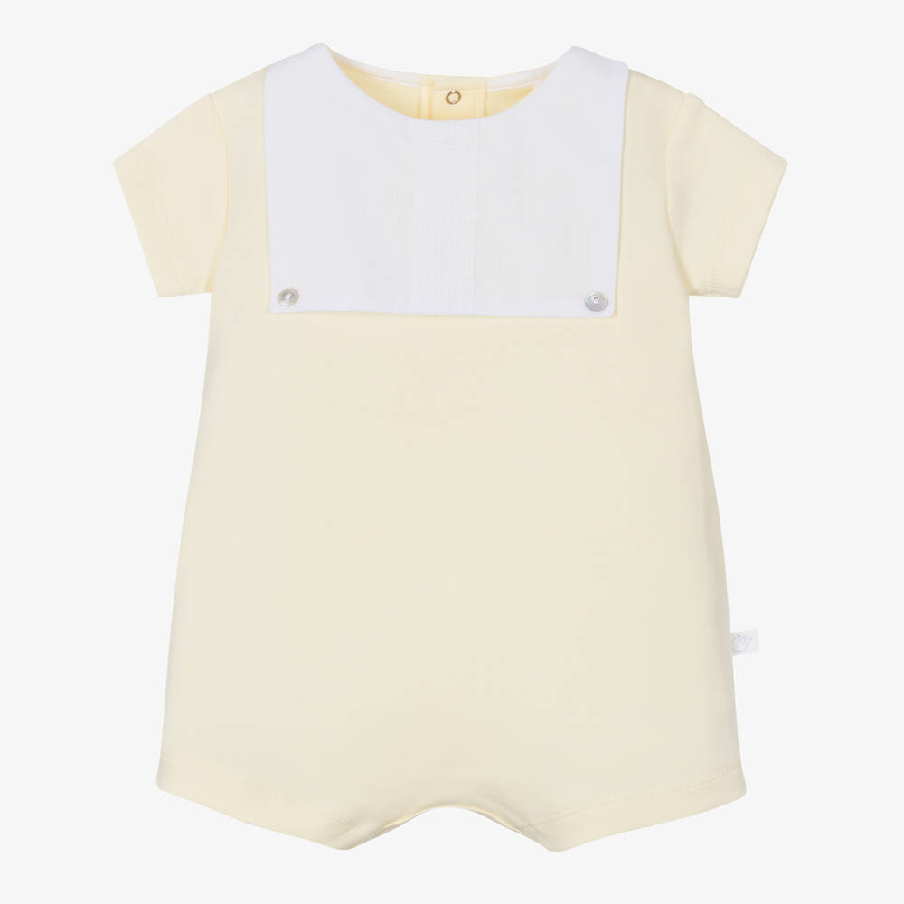 Laranjinha - Yellow Cotton Baby Shortie | Childrensalon