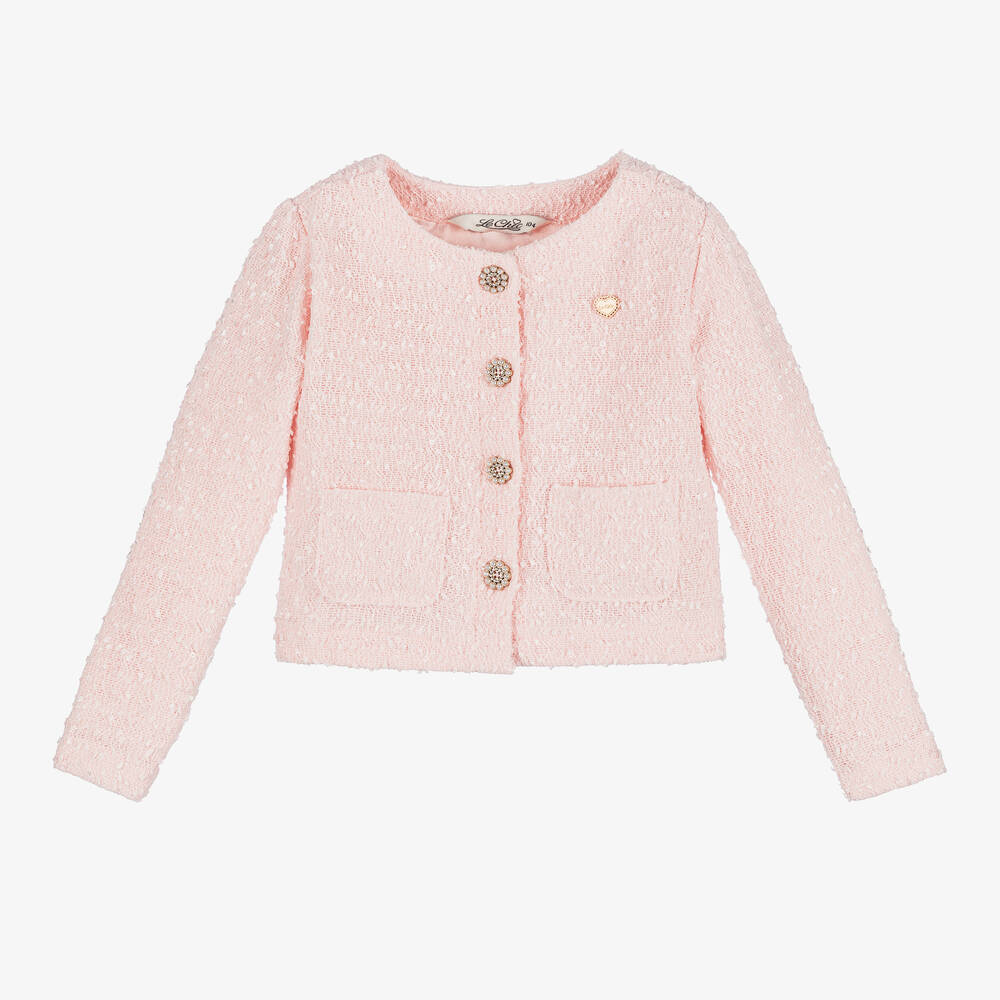 Le Chic - Girls Pink Sequinned Jacket | Childrensalon