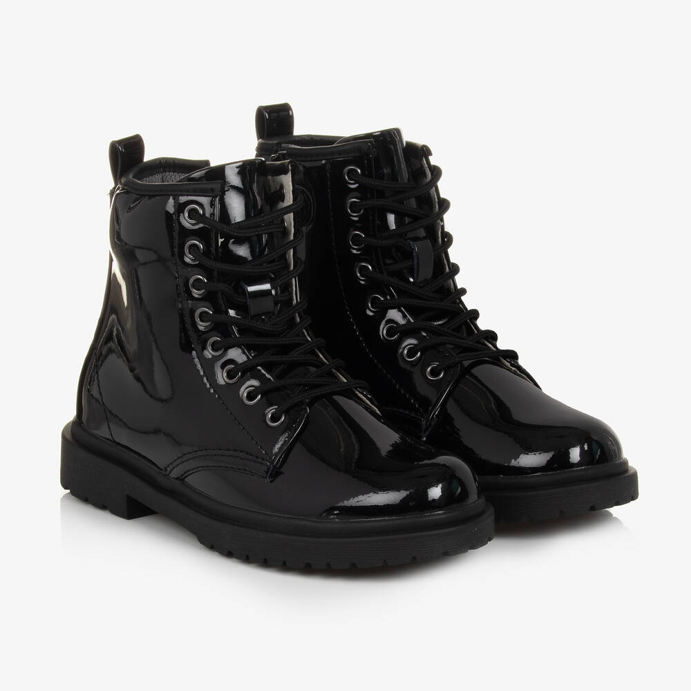 Lelli Kelly - Girls Black Patent Leather Ankle Boots | Childrensalon