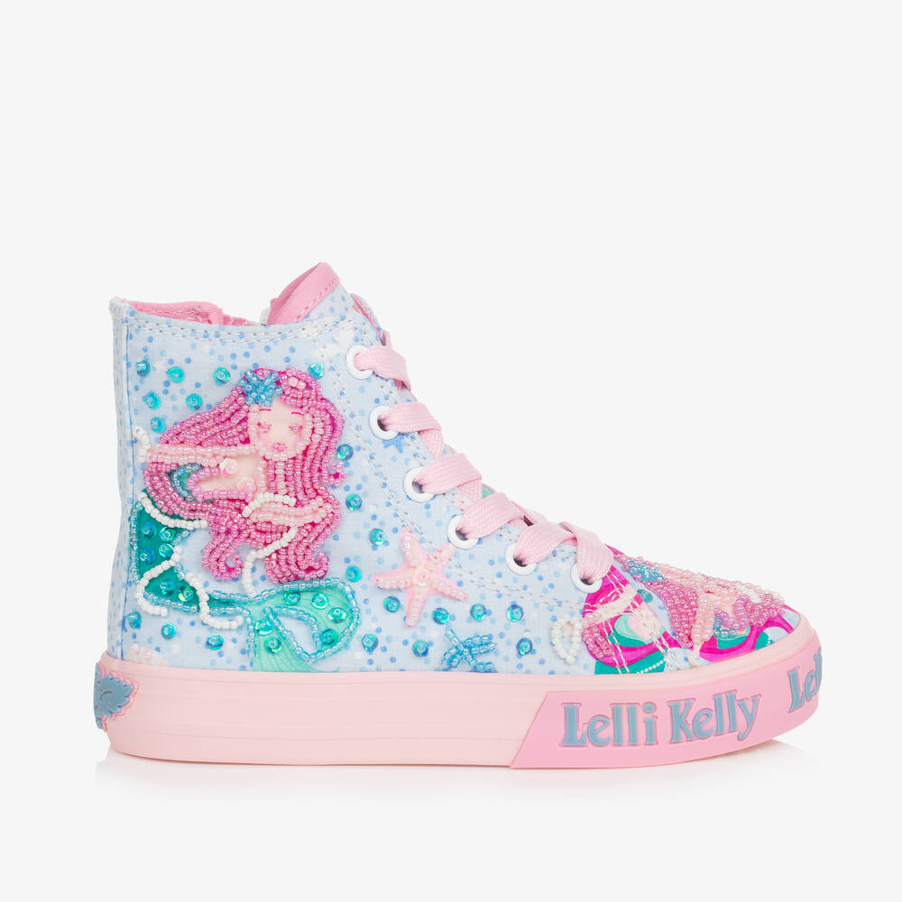 Lelli Kelly Kids' Girls Blue Mermaid High-top Trainers