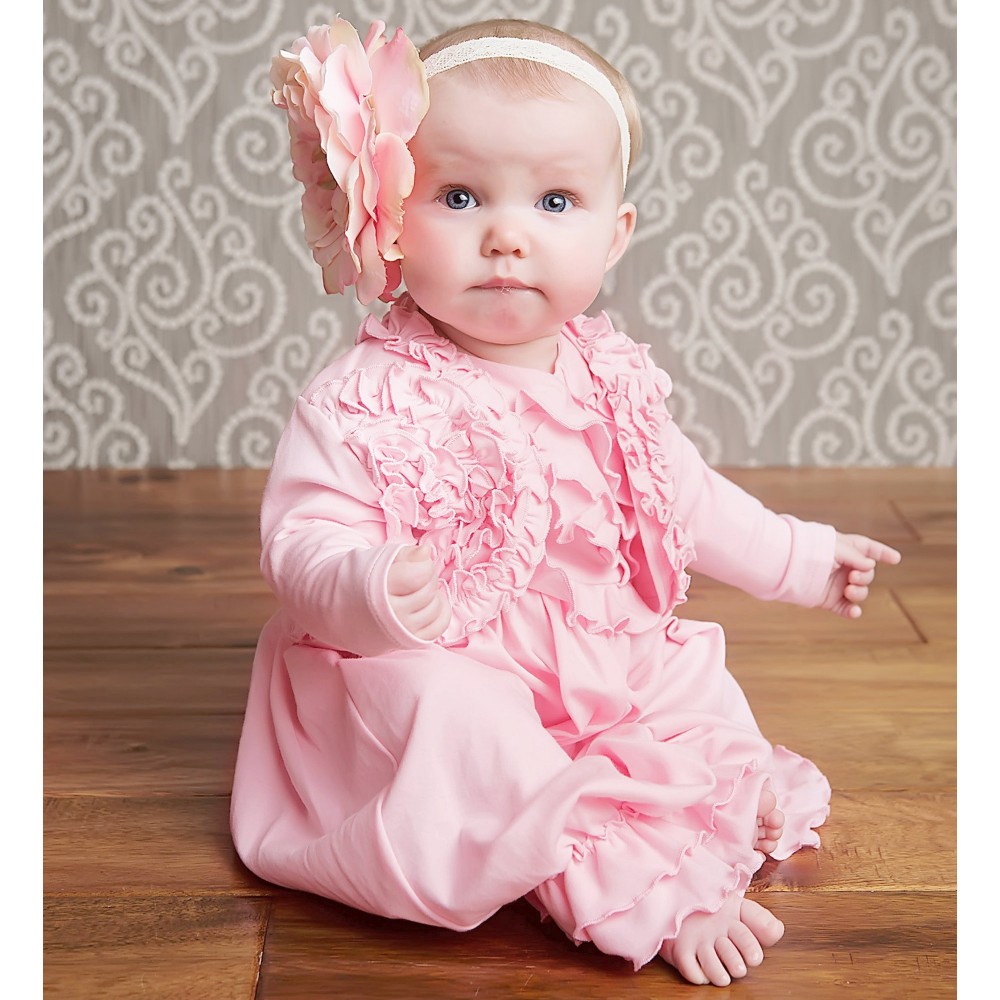 Lemon Loves Layette - Pale Pink Pima Cotton 'Jenna' Day Gown ...