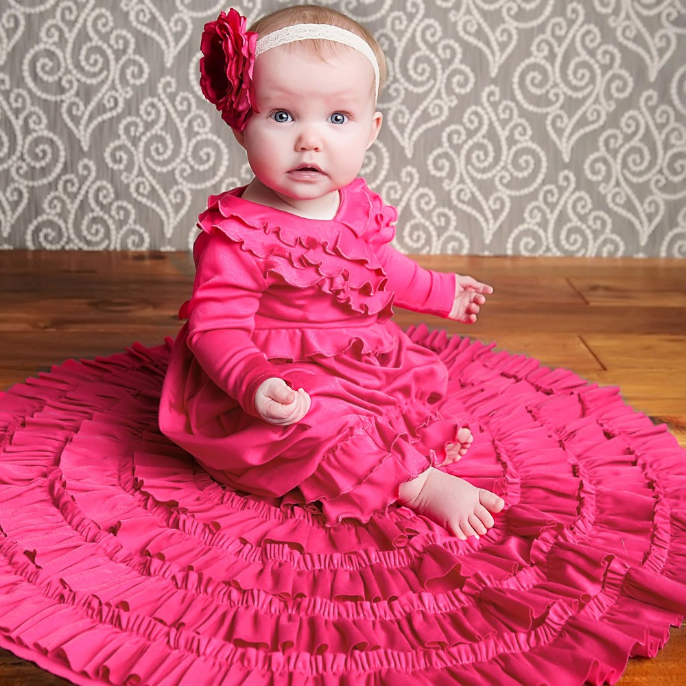 Lemon Loves Layette - Pink Pima Cotton 'Jenna' Day Gown | Childrensalon