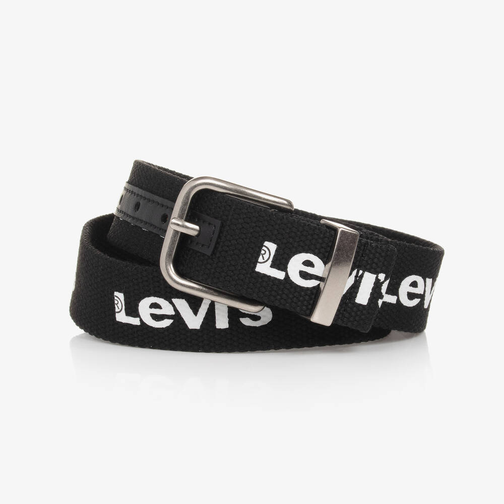 Levi's - Black Woven Web Belt | Childrensalon