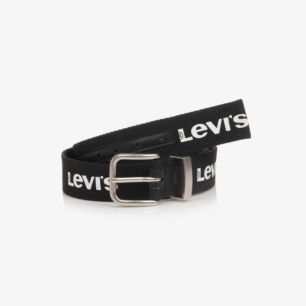 Levi's Black Woven Web Belt