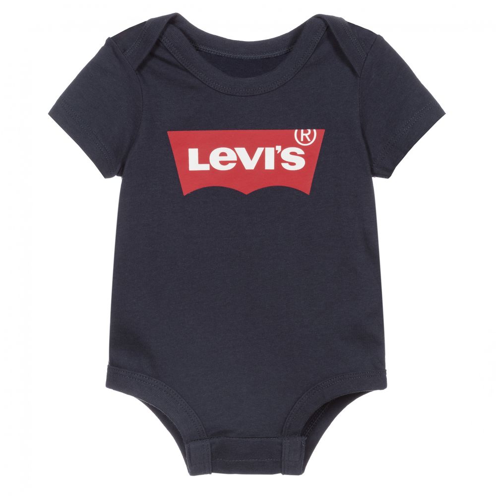 Levi's Blue Cotton Baby Bodyvest