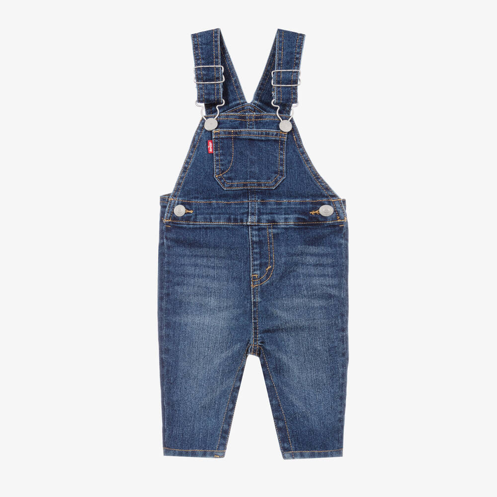 Levi's - Синий джинсовый полукомбинезон для малышей | Childrensalon