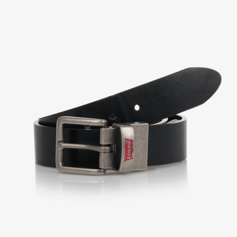 Levi's - Boys Black & Brown Reversible Leather Belt | Childrensalon