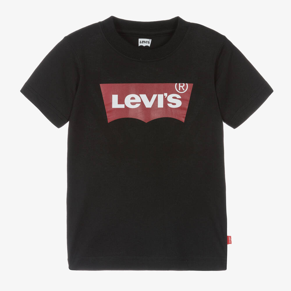 Levi's - T-shirt noir en coton à logo garçon | Childrensalon