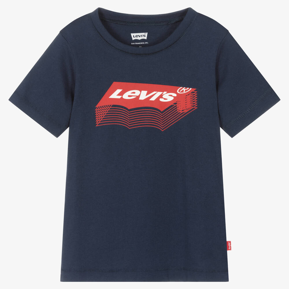 Levi's Babies'  Boys Blue Cotton Logo T-shirt
