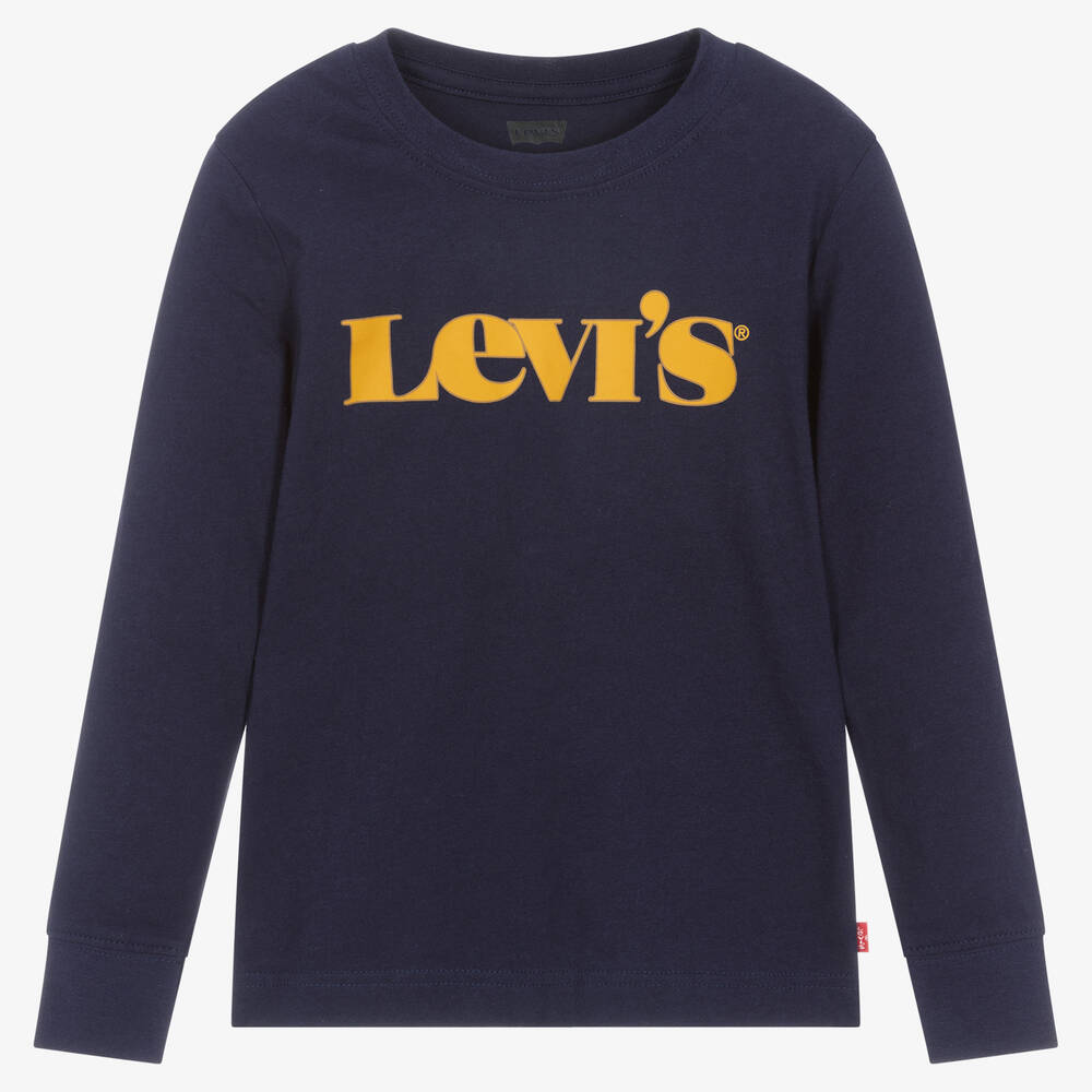 Levi's Babies'  Boys Blue Cotton Logo Top
