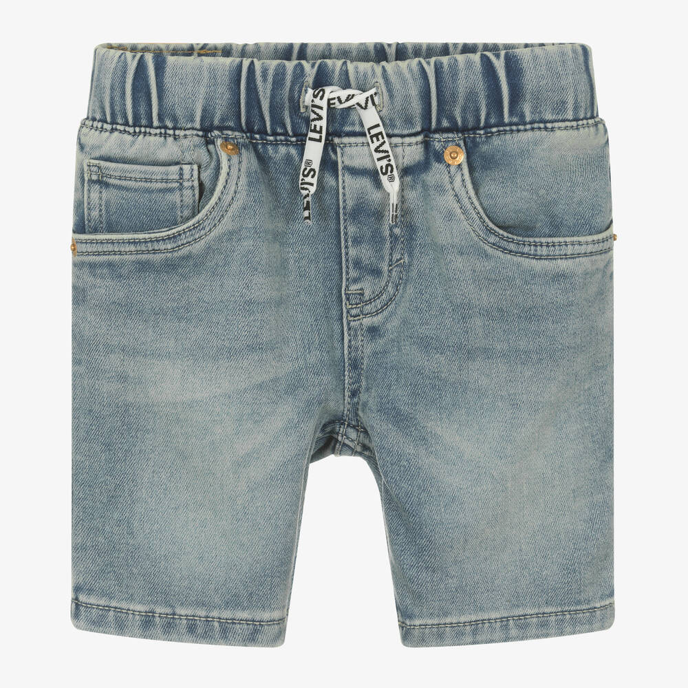 Levi's - Boys Blue Denim Skinny Fit Shorts | Childrensalon