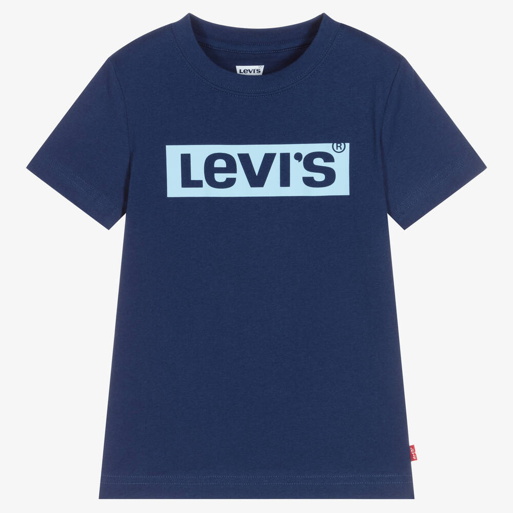 Levi's - Синяя хлопковая футболка | Childrensalon