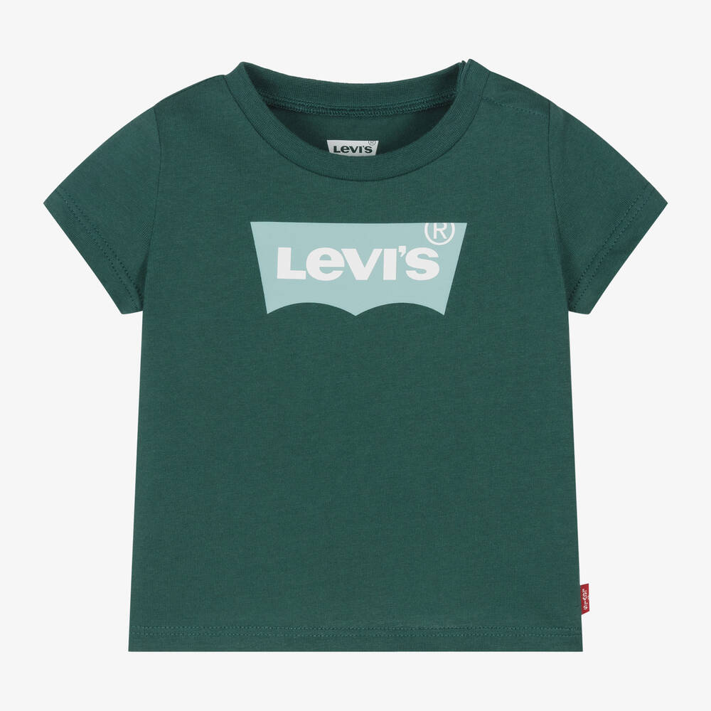 Levi's -  تيشيرت قطن لون أخضر للأولاد | Childrensalon