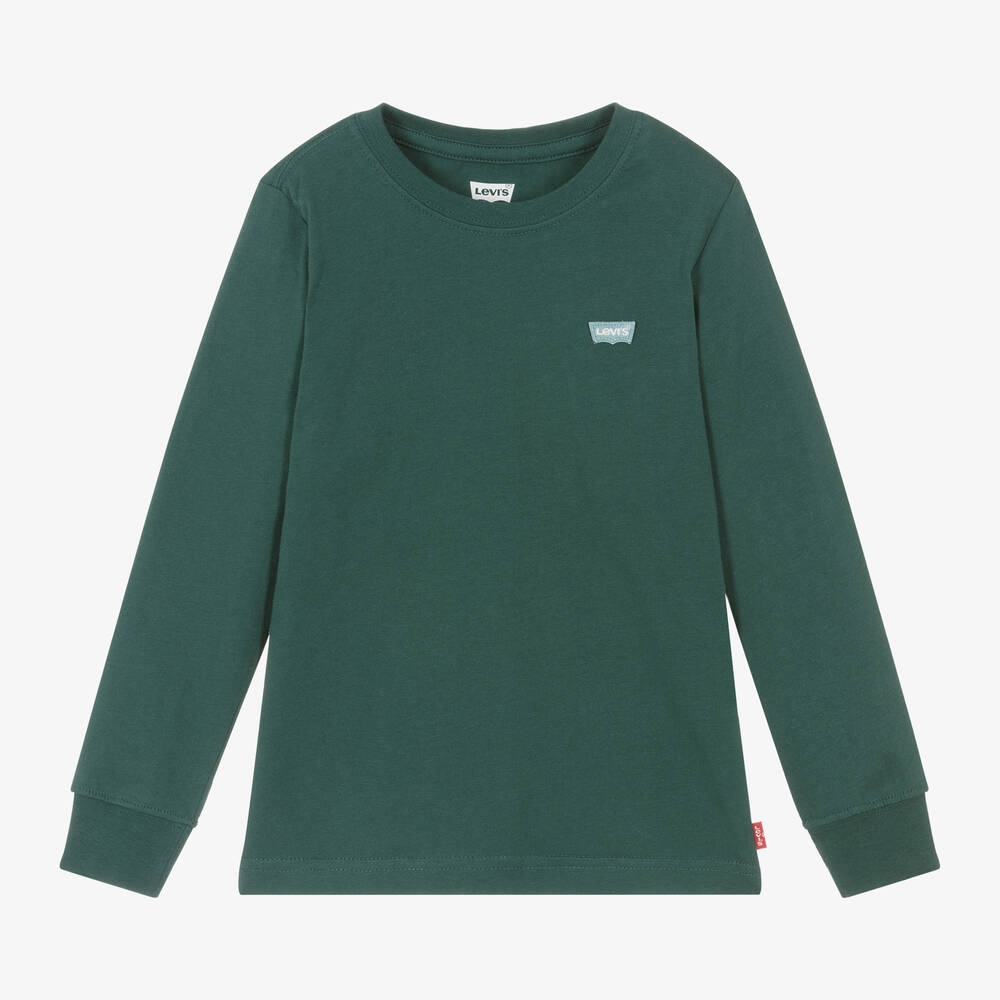 Levi's - Boys Green Cotton Top | Childrensalon