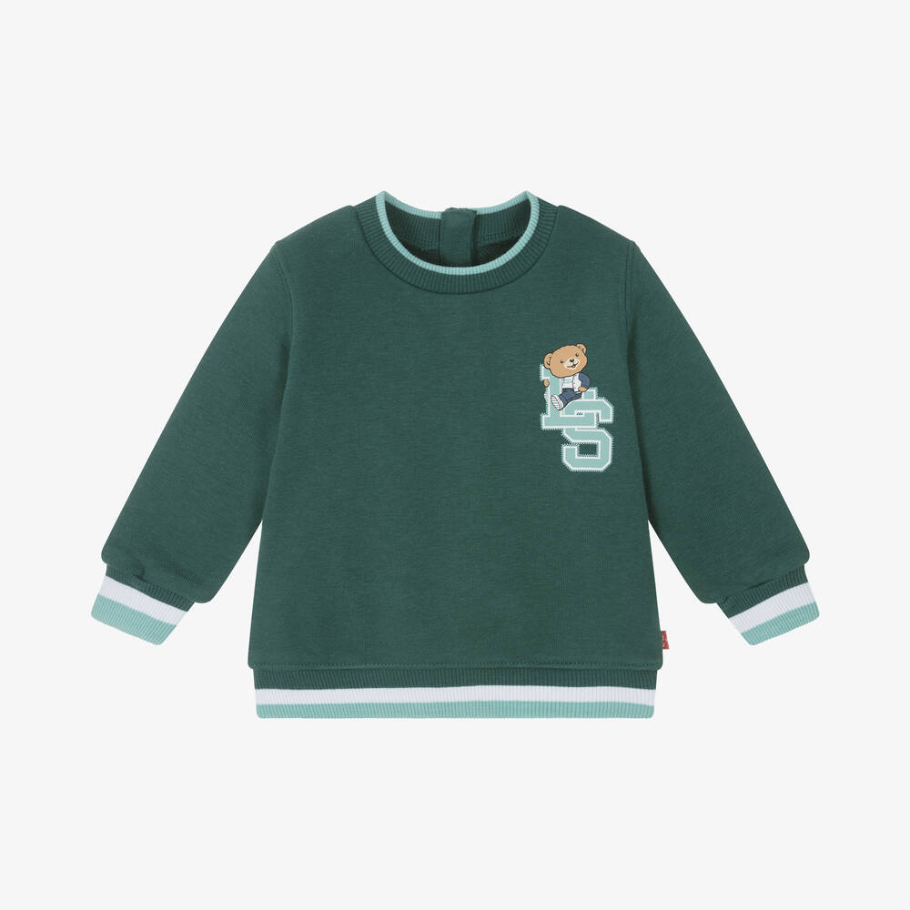 Levi's - Boys Green Organic Cotton Sweatshirt | Childrensalon