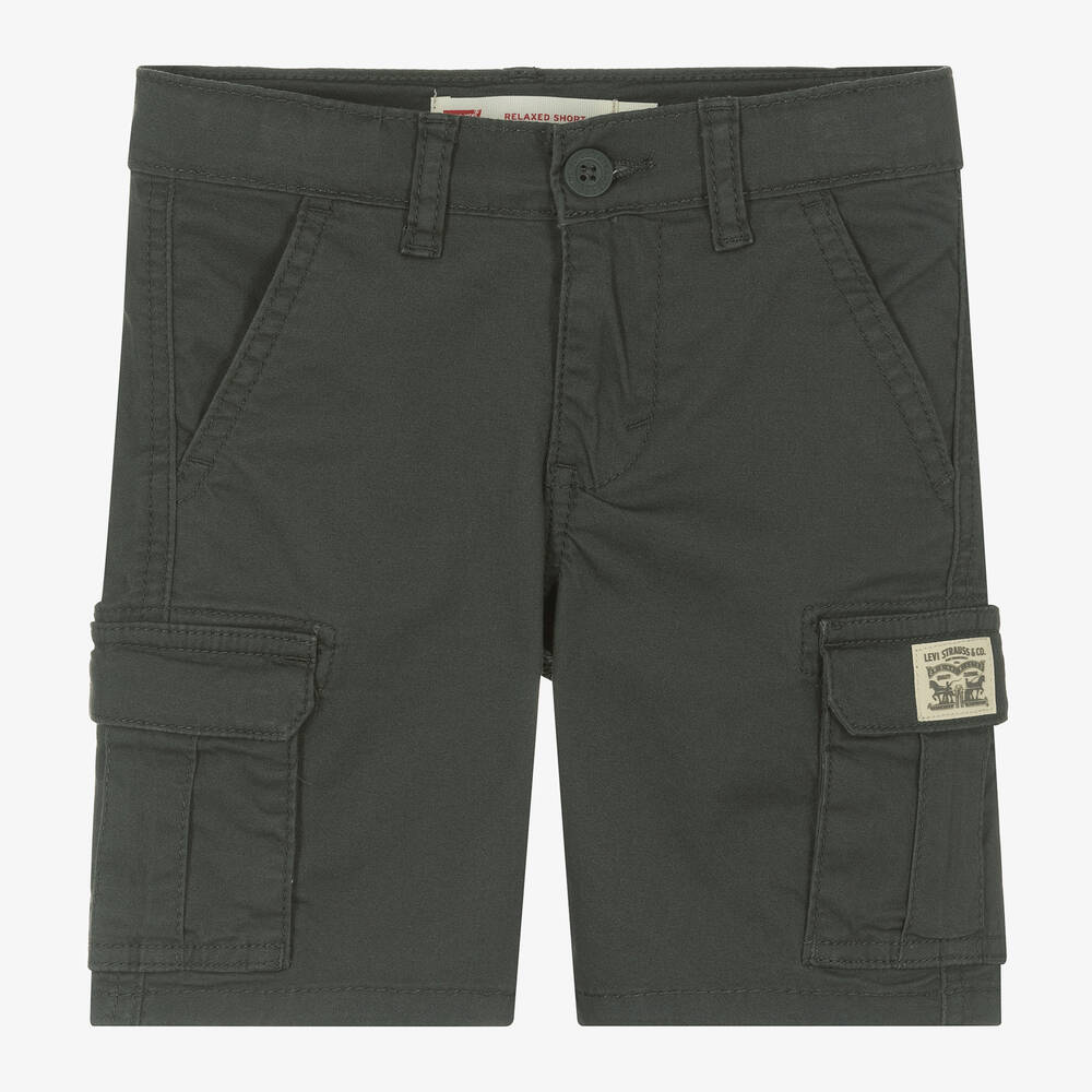 Levi's - Boys Grey Cotton Cargo Shorts | Childrensalon