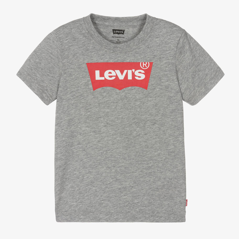 Levi's - Boys Grey Cotton Logo T-Shirt | Childrensalon