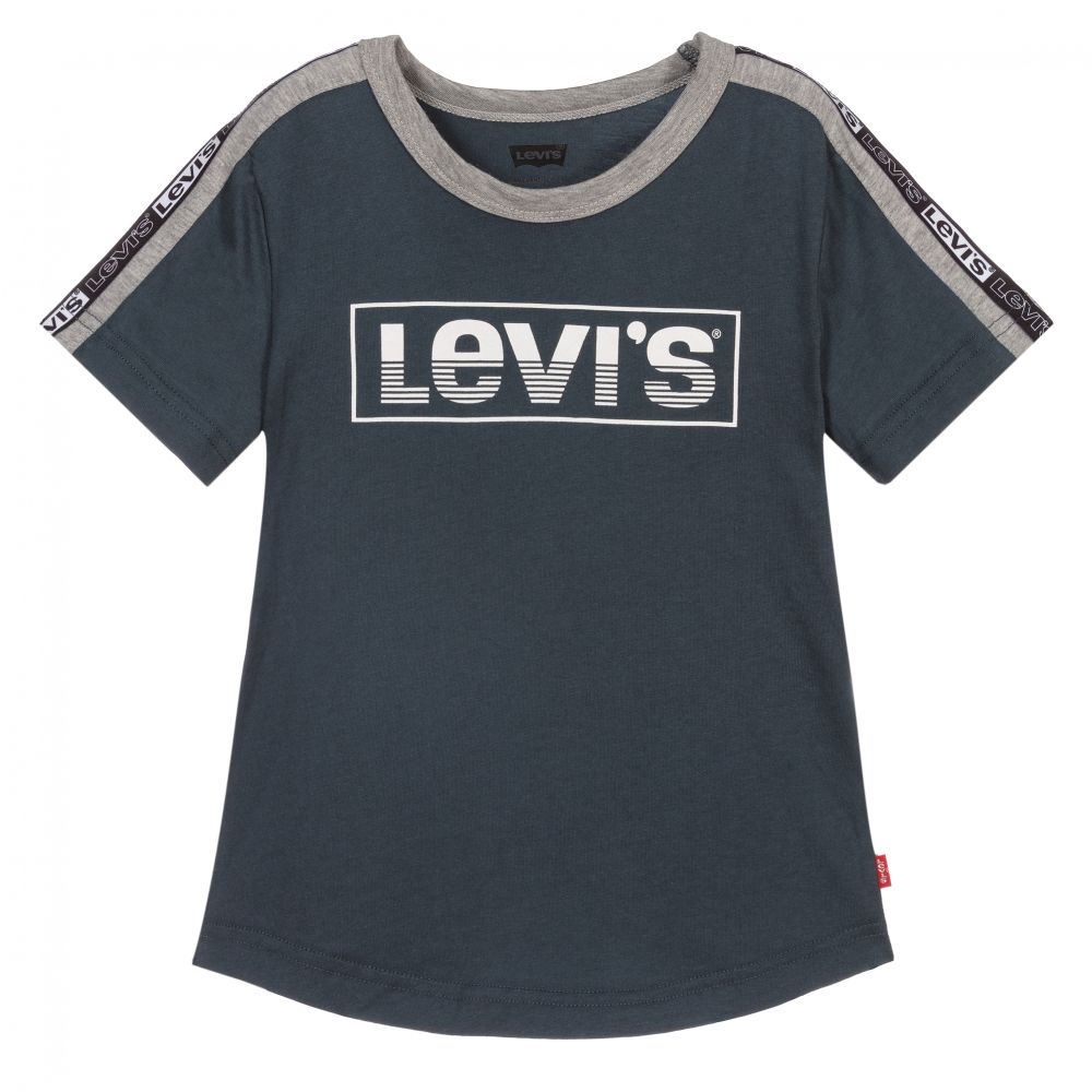 Levi's Babies'  Boys Grey Cotton T-shirt In Green