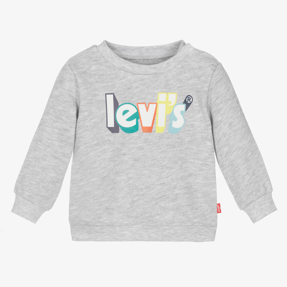 Levi's Babies'  Boys Grey Logo Sweatshirt In Grey
