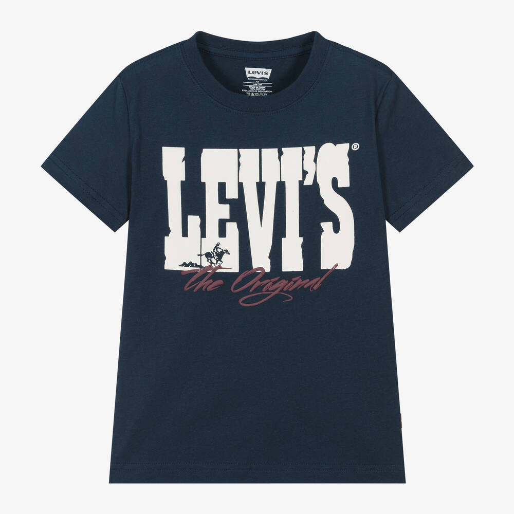 Levi's -  تيشيرت قطن لون كحلي للأولاد | Childrensalon