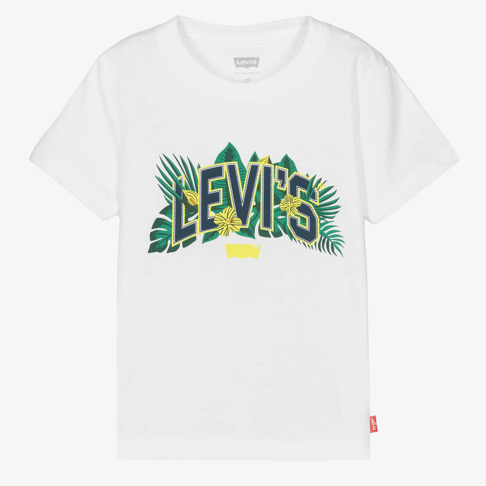 Levi's Babies'  Boys White Logo T-shirt