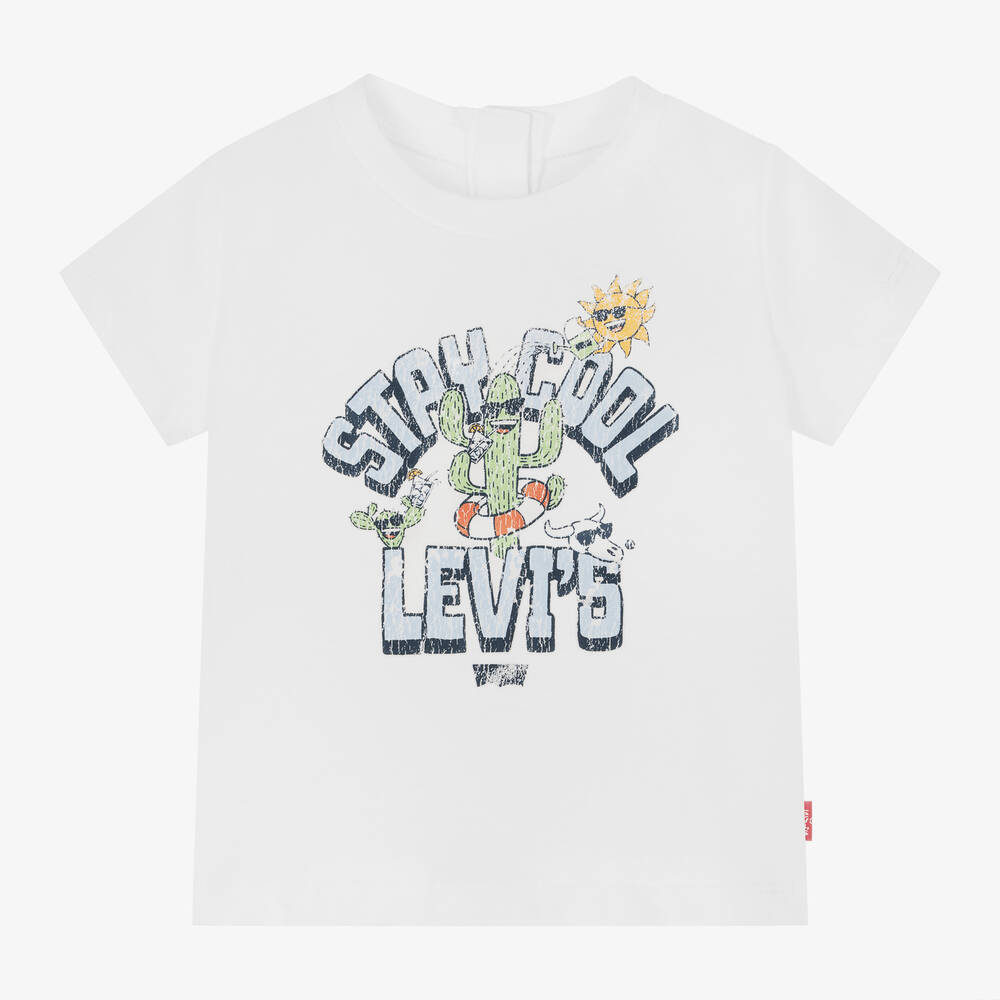 Levi's Babies' Boys White Organic Cotton T-shirt