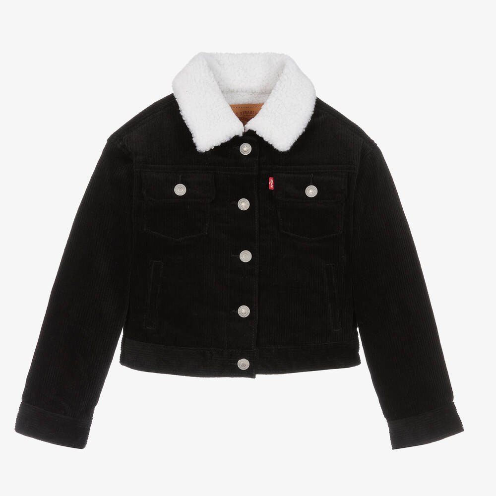 Levi's Kids'  Girls Black Corduroy Jacket
