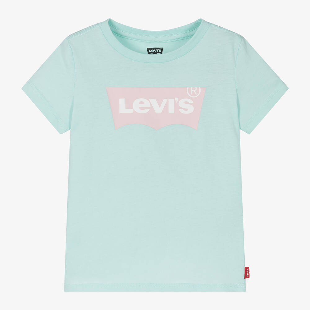 Levi's - Girls Green Batwing Logo T-Shirt | Childrensalon
