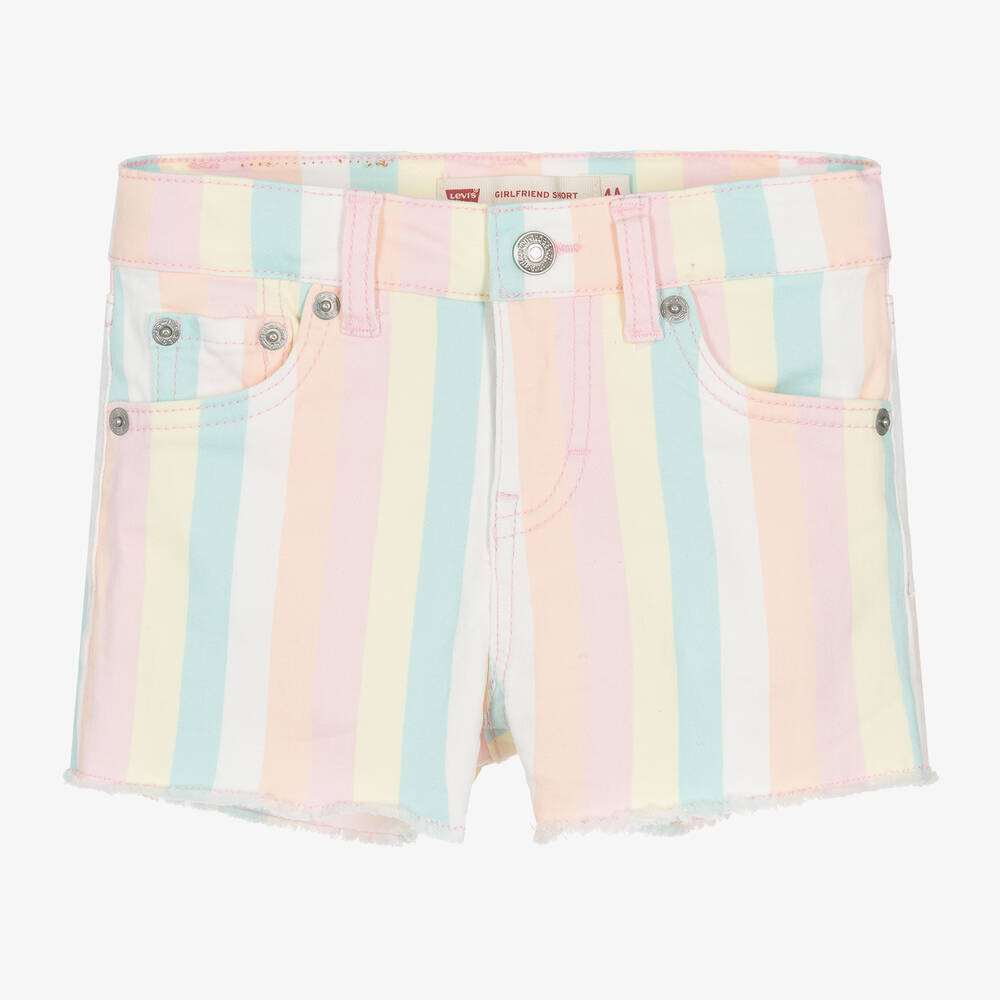 Levi's Kids' Girls Pink Cotton Girlfriend Shorts