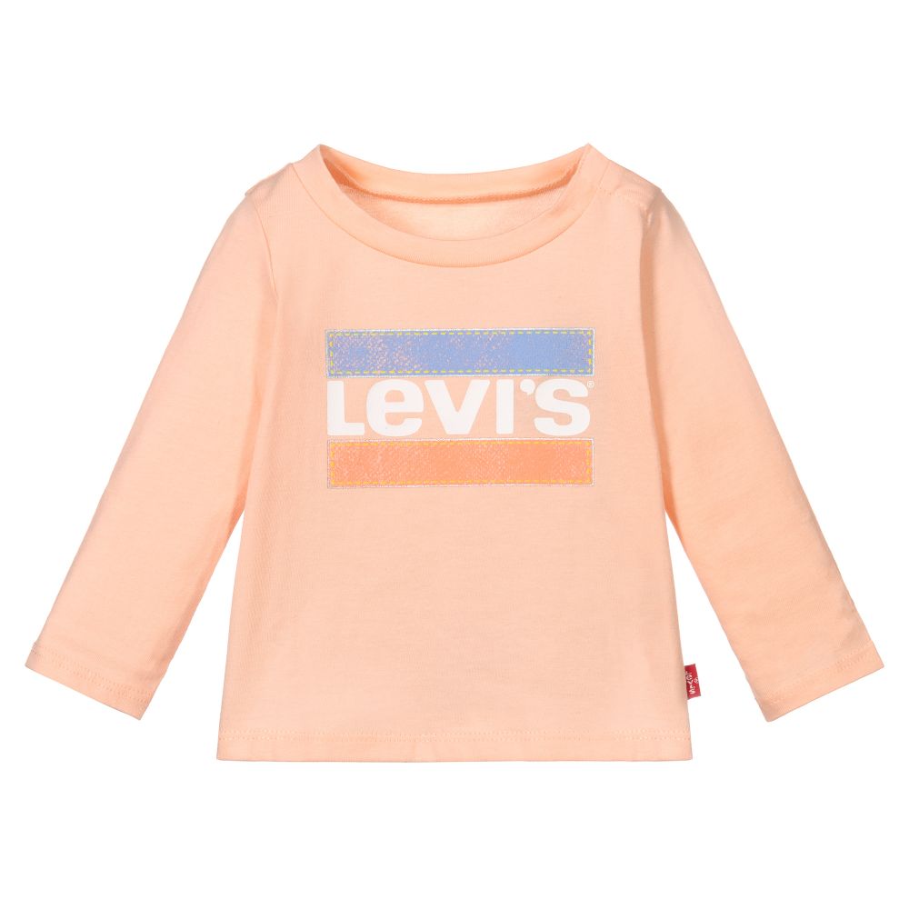 Levi's Babies'  Girls Pink Cotton Top