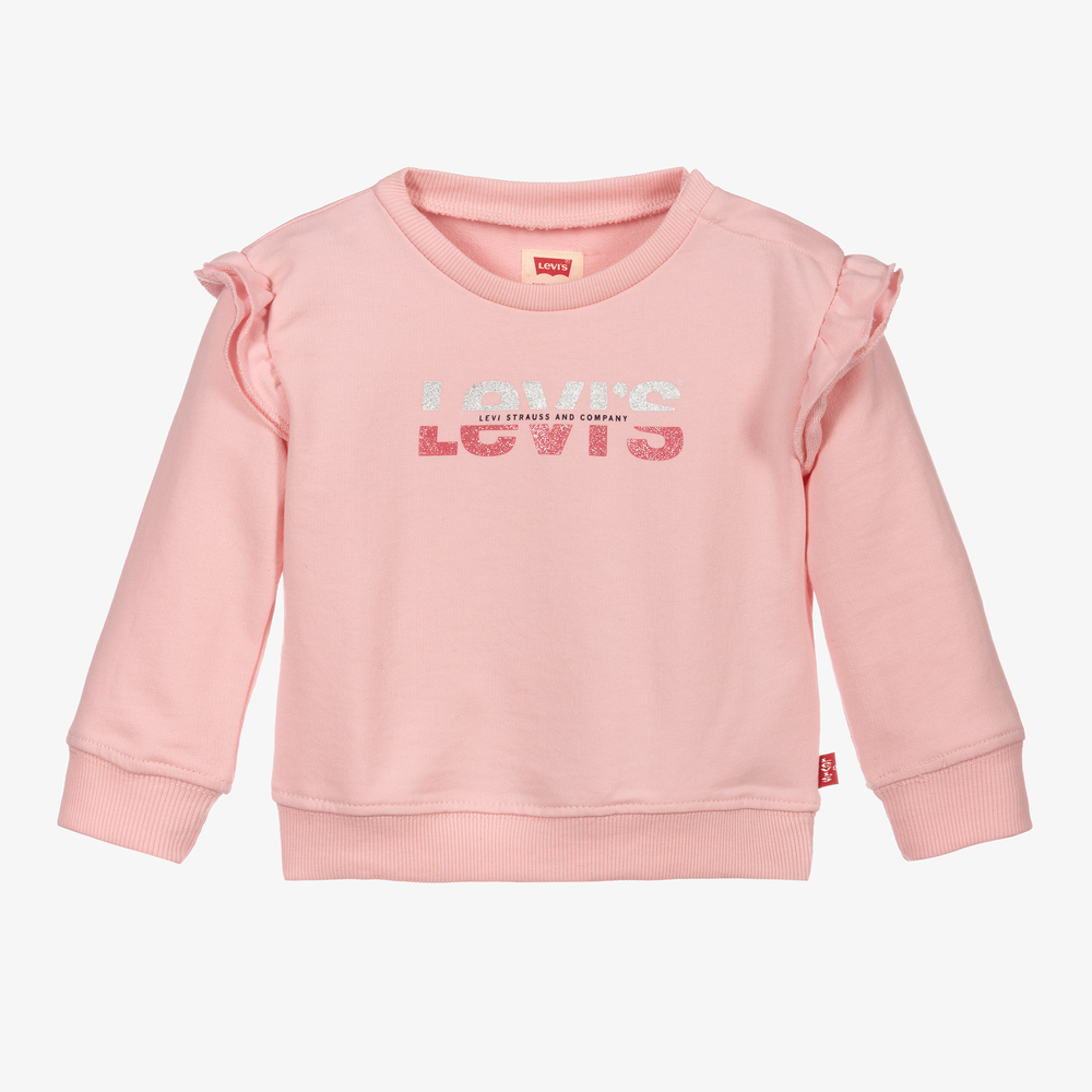 Levi's Babies'  Girls Pink Logo Sweatshirt