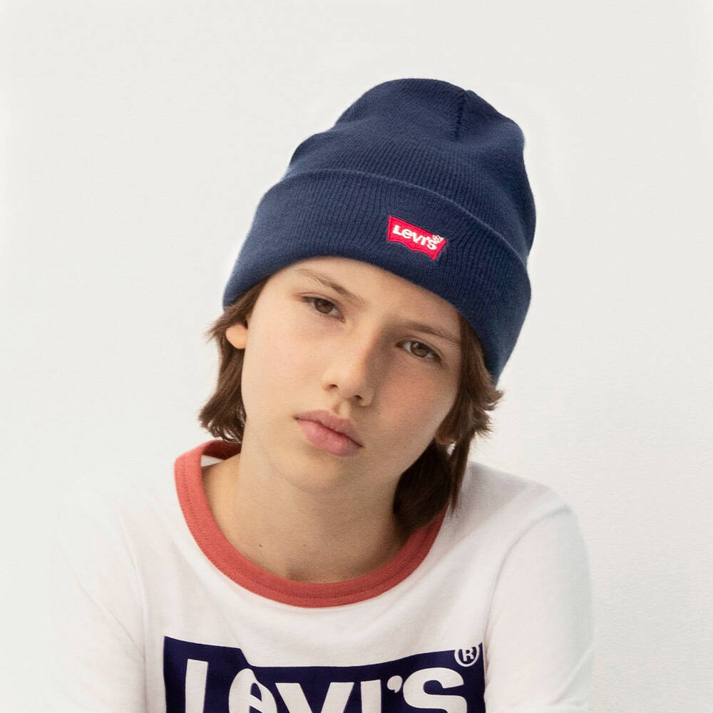 Coffret bonnet et gants Levi's Kids en bleu - Galeries Lafayette