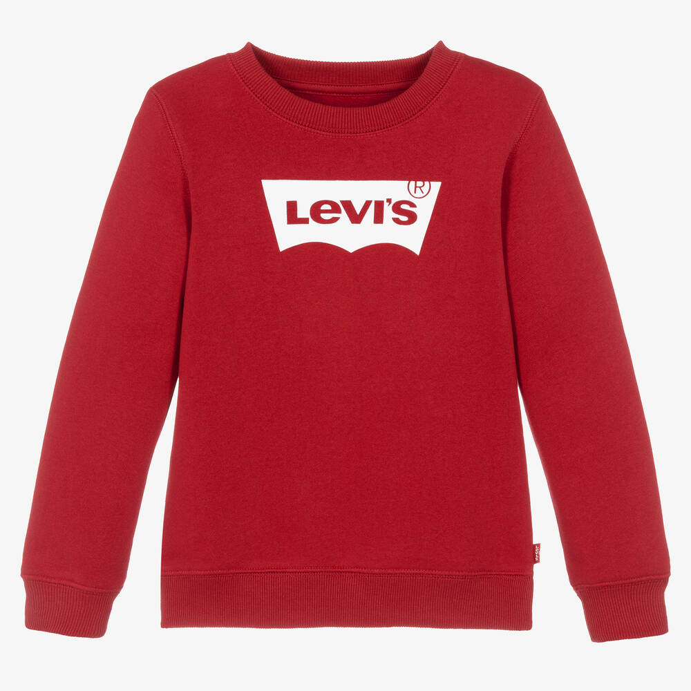 Levi's - Sweat rouge en jersey de coton  | Childrensalon
