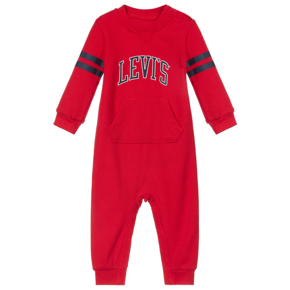 Levi's Babies'  Red Cotton Jersey Romper