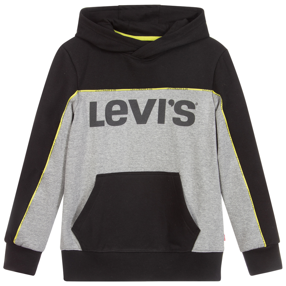 Levi's Boys Teen Black & Grey Logo Hoodie