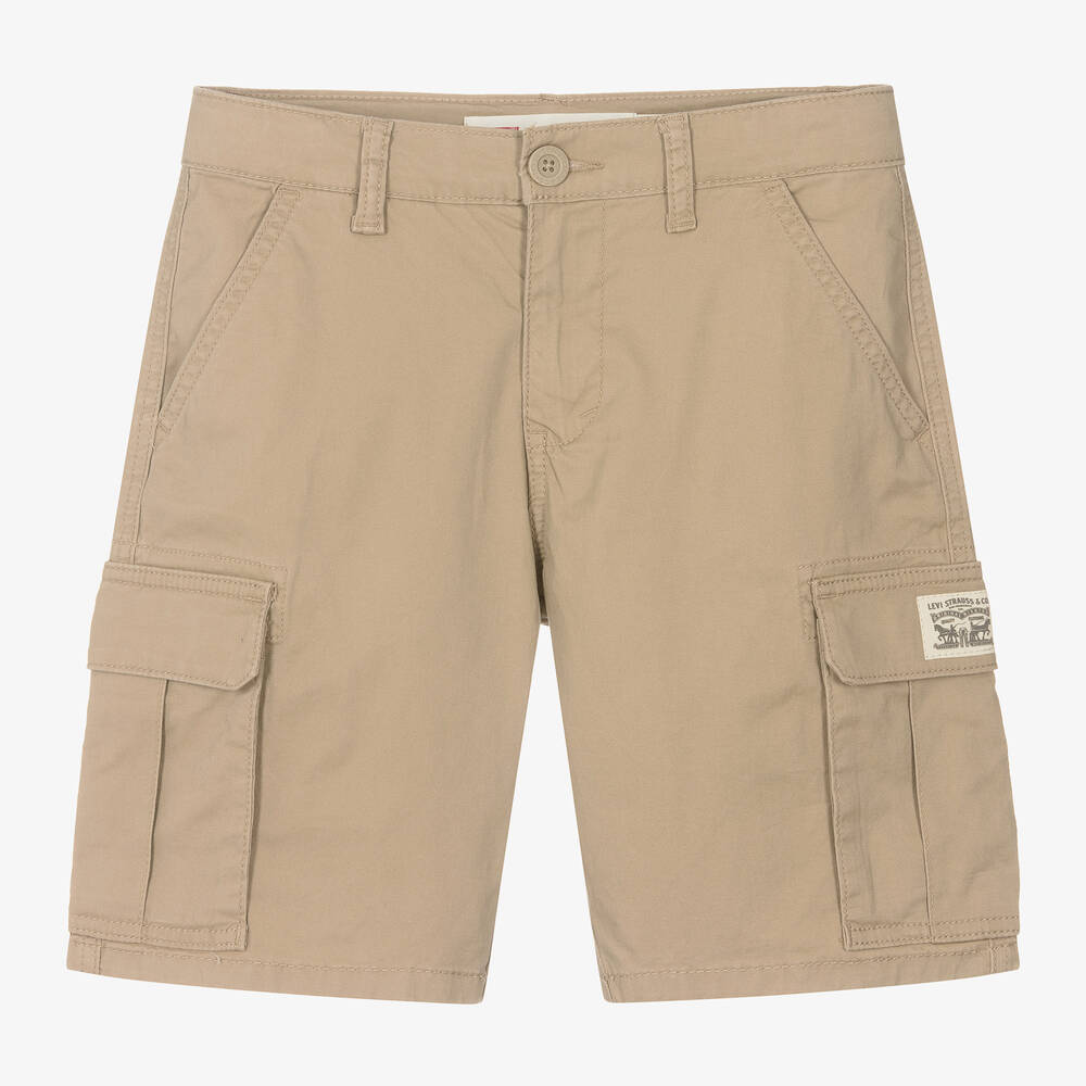 Levi's - Teen Boys Beige Cotton Cargo Shorts | Childrensalon