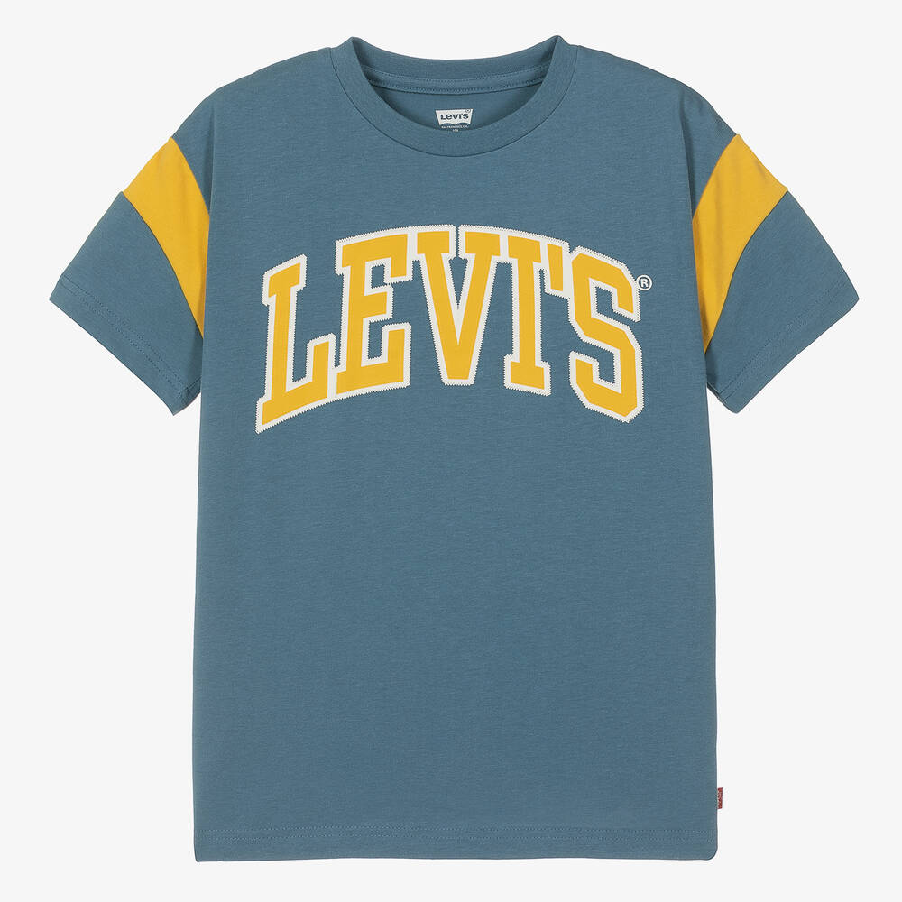 Levi's - Teen Boys Blue Organic Cotton T-Shirt | Childrensalon