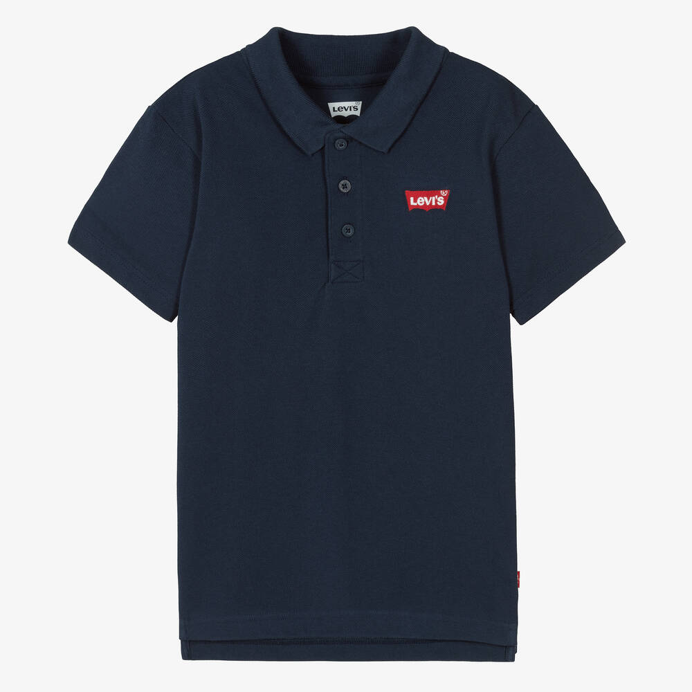 Levi's - Teen Boys Blue Piqué Polo Shirt | Childrensalon