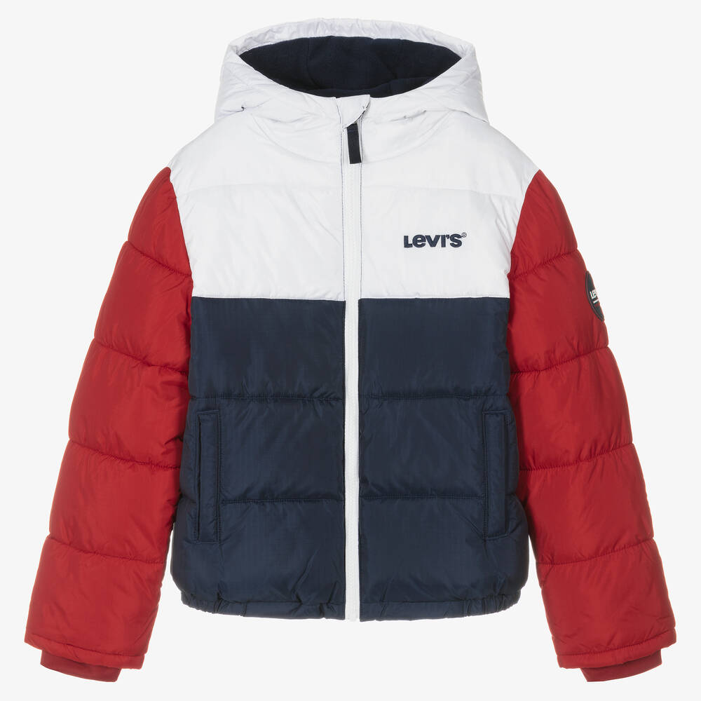 Levi's Teen Boys Blue & Red Puffer Jacket